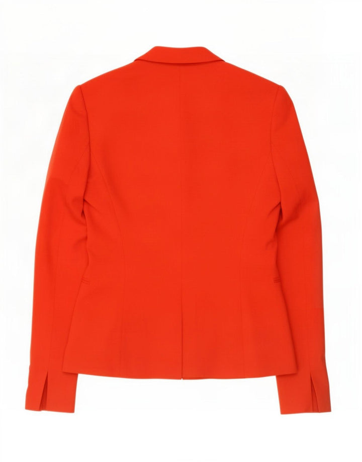 Jaqueta blazer feminina Zara com 1 botão Reino Unido 12 viscose vermelha média