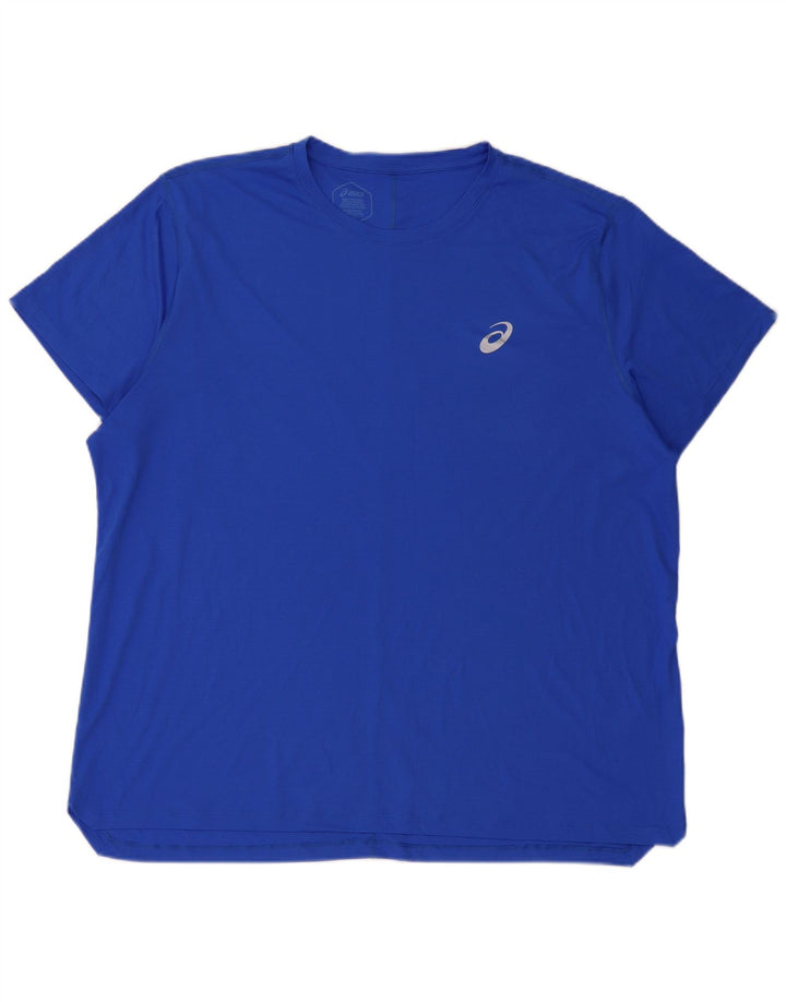 Asics Herre T-Shirt Top 2XL Blå Polyester