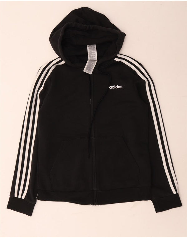 Adidas Sudadera con capucha y cremallera para mujer Reino Unido 12/14 Mediano Negro Algodón
