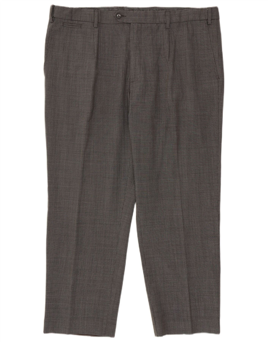 Marks & Spencer Mens Regular Fit Suit Trousers W42 L29 Black Houndstooth