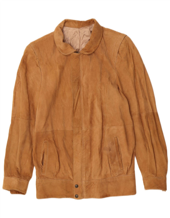 Jaqueta masculina vintage de camurça IT 46 pequena bege