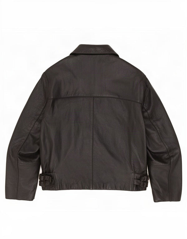 Vintage herre læderjakke UK 42 XL Sort