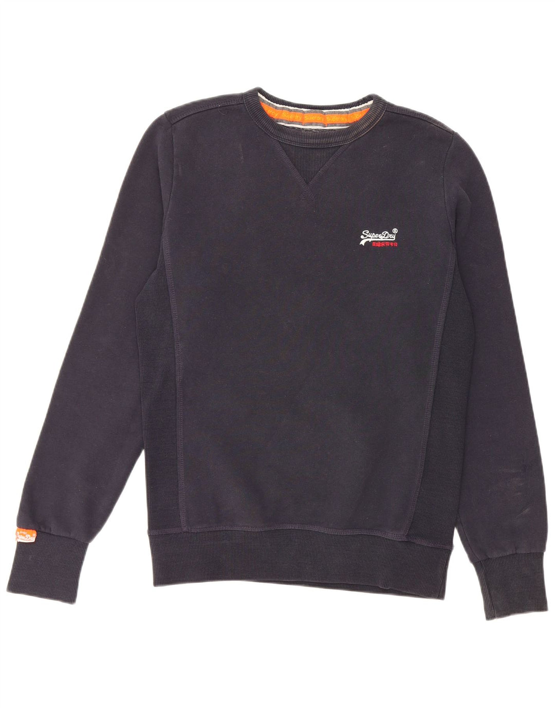 Felpa da uomo SUPERDRY Maglione piccolo blu navy in cotone