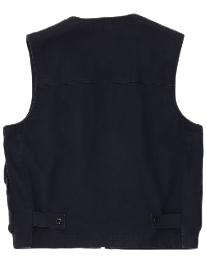 Weipper Mens Utility Gilet UK 38 Medio Azul Marino Algodón