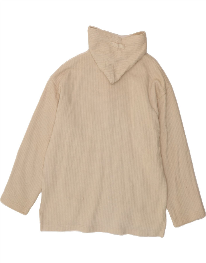 GAS Womens Hoodie Jumper UK 18 XL Beige Cotton Vintage Gas and Second-Hand Gas from Messina Hembry 