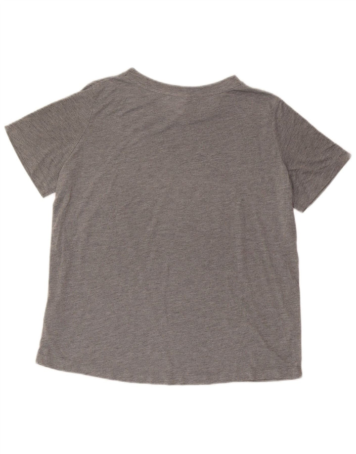 T-shirt grafica da donna Nike Top UK 16 grande poliestere grigio