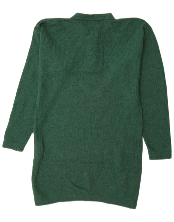 Vintage damska sukienka oversize z długim rękawem UK 10 Small Green
