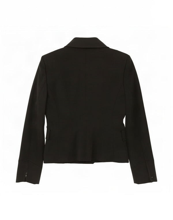 Mariella Rosati Womens 2 Button Blazer Jacket UK 10 Small Black Polyester