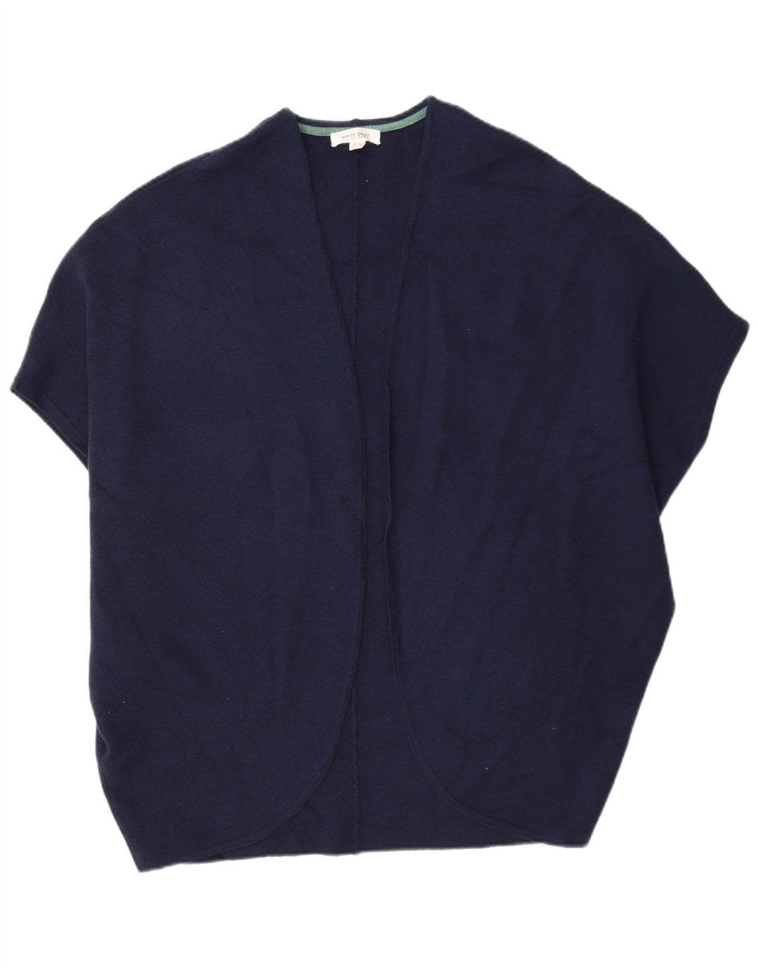 White Stuff Womens Poncho Cardigan Sweater UK 12 Medium Navy Blue Polyester