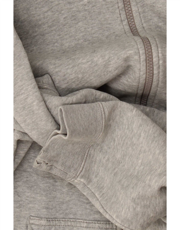 Nike Herren-Kapuzenpullover mit Reißverschluss, mittelgraue Baumwolle