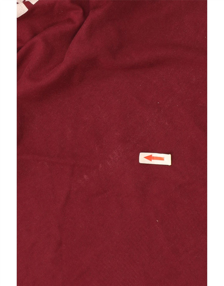 Converse Mens Graphic T-Shirt Top Large Burgundy Cotton