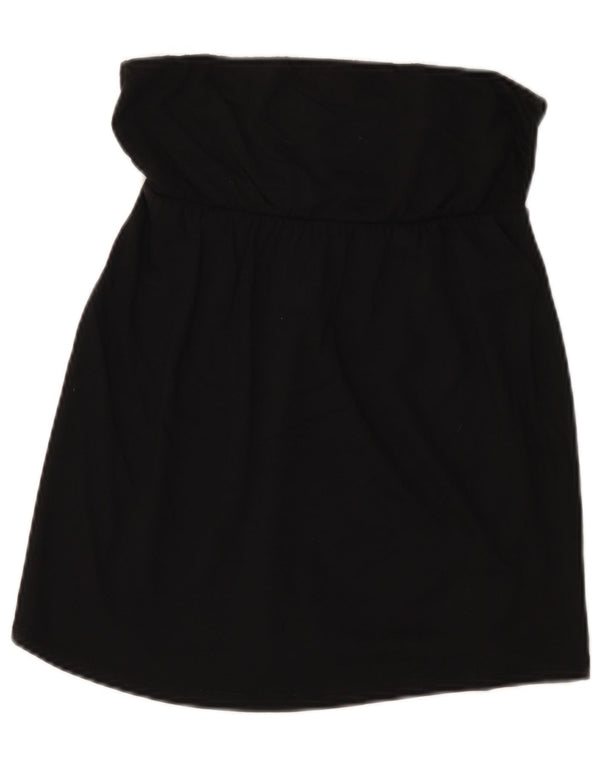 Benetton Womens Crop stropløs top UK 8 Small Black
