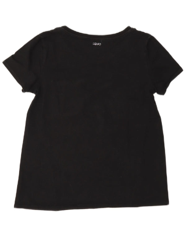 Liu Jo T-Shirt Top UK 12 Medium Navy Blue Colourblock