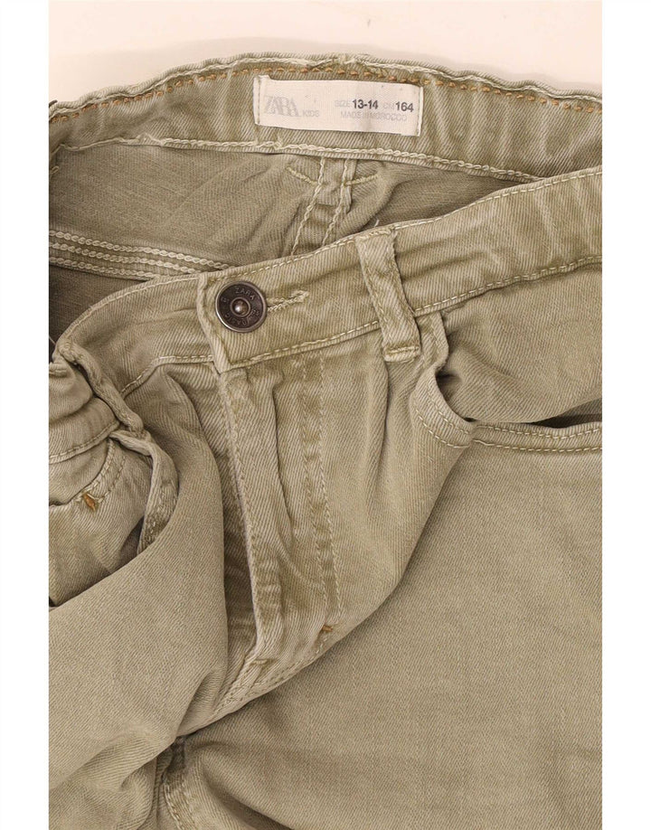 Zara Boys Denim Shorts 13-14 Years W28  Khaki