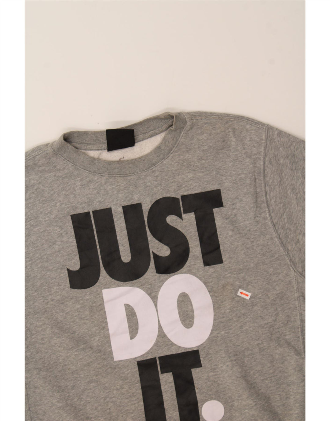 NIKE Mens Graphic Sweatshirt Jumper Small Grey Cotton Vintage Nike and Second-Hand Nike from Messina Hembry 