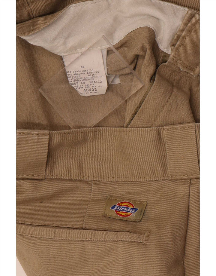 Dickies Mens Straight Chino Trousers W40 L32 Beige Polyester