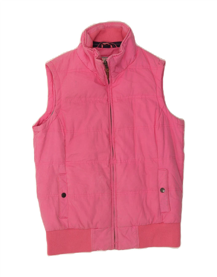 FAT FACE Womens Padded Gilet UK 12 Medium Pink Polyester Vintage Fat Face and Second-Hand Fat Face from Messina Hembry 