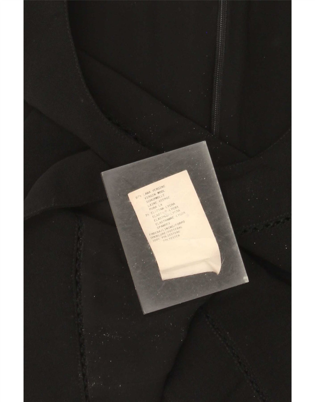Emporio Armani Womens Crop Halter Top IT 46 Large Black Wool