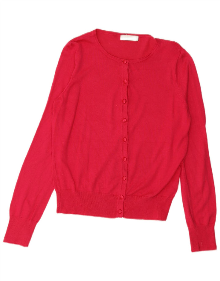 Marks & Spencer Womens Cardigan Sweater UK 8 Small  Pink Viscose