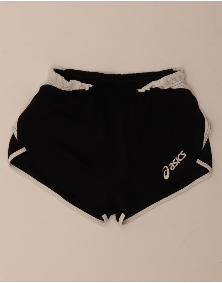 Asics Womens Sport Shorts UK 10 Small  Black Colourblock Polyester