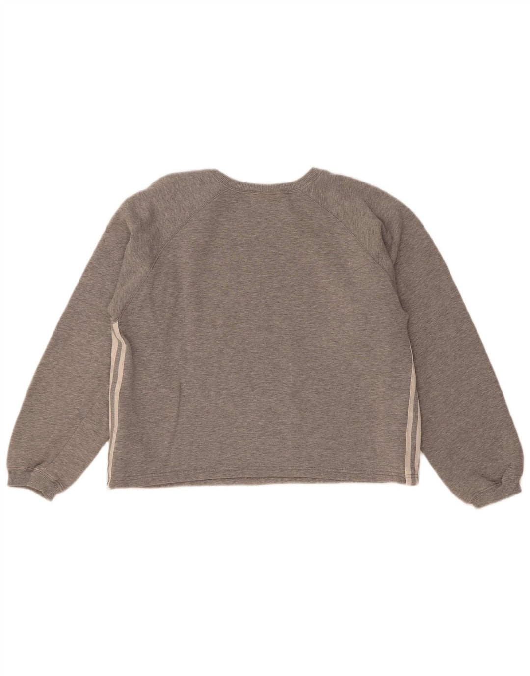 Adidas Womens Sweatshirt Jumper UK 14 Medium Grey Cotton