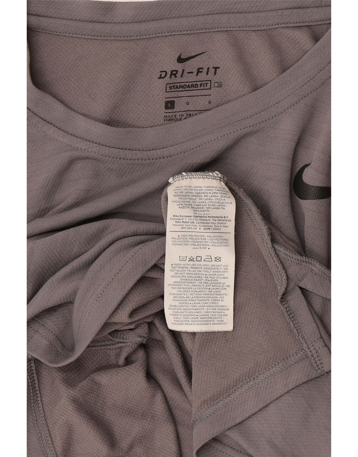 T-shirt da uomo Nike Top grande in poliestere grigio