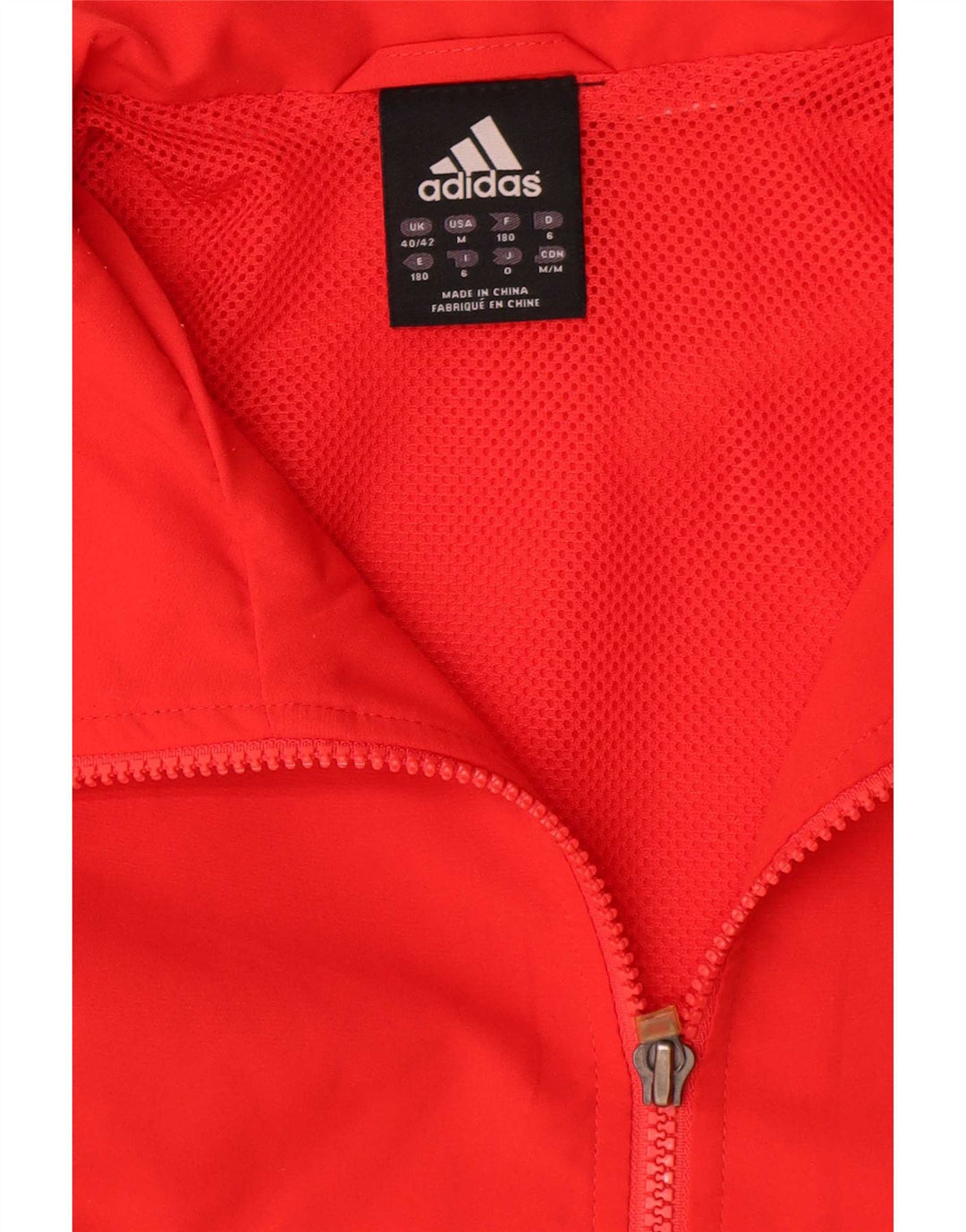 Giacca da tuta da uomo Adidas UK 40/42 poliestere rosso medio