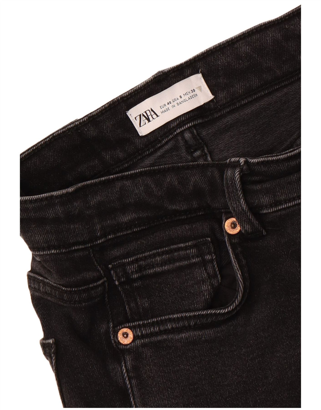 Zara Womens Skinny Jeans EU 40 Medium W30 L27 Black