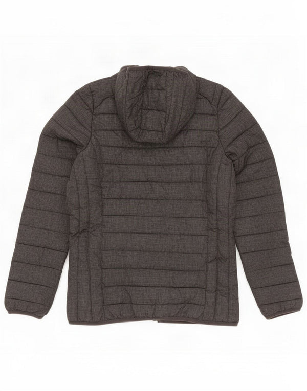 Ellesse Giacca imbottita oversize con cappuccio da donna UK 10 Small Grigio Poliammide