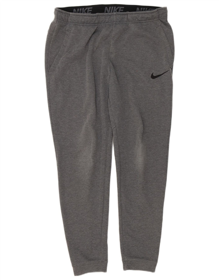 Nike Pantalon de survêtement Dri Fit pour homme Pantalon de jogging Large Gris Polyester