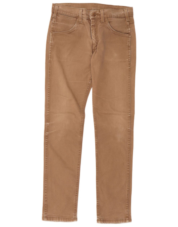 Wrangler Mens Jeans Slim W31 L34 Marrom Algodão