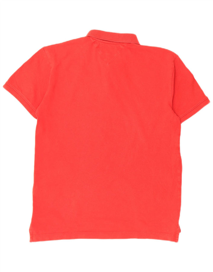 Polo da uomo Tommy Hilfiger in cotone rosso medio