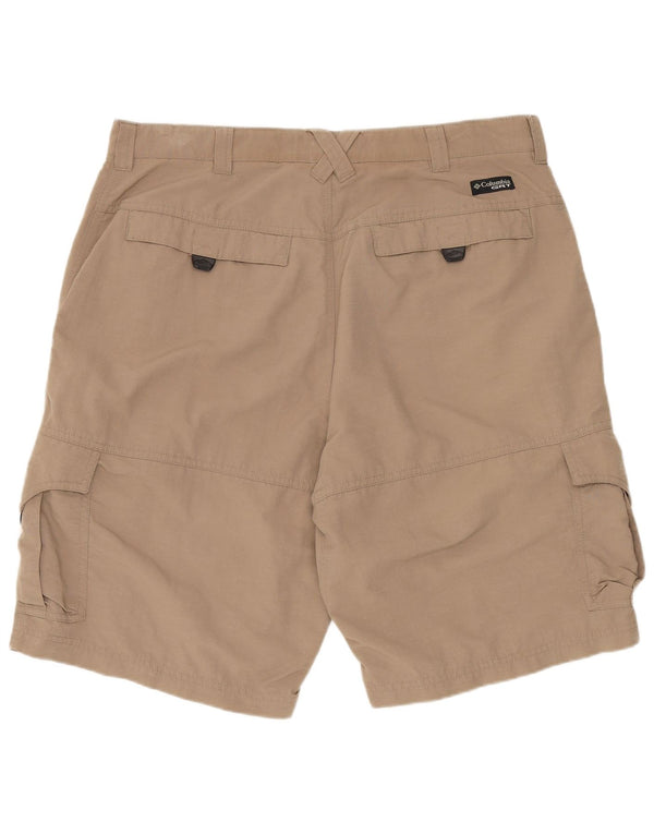 Columbia Mens Cargo Shorts W36 Large Brown Nylon