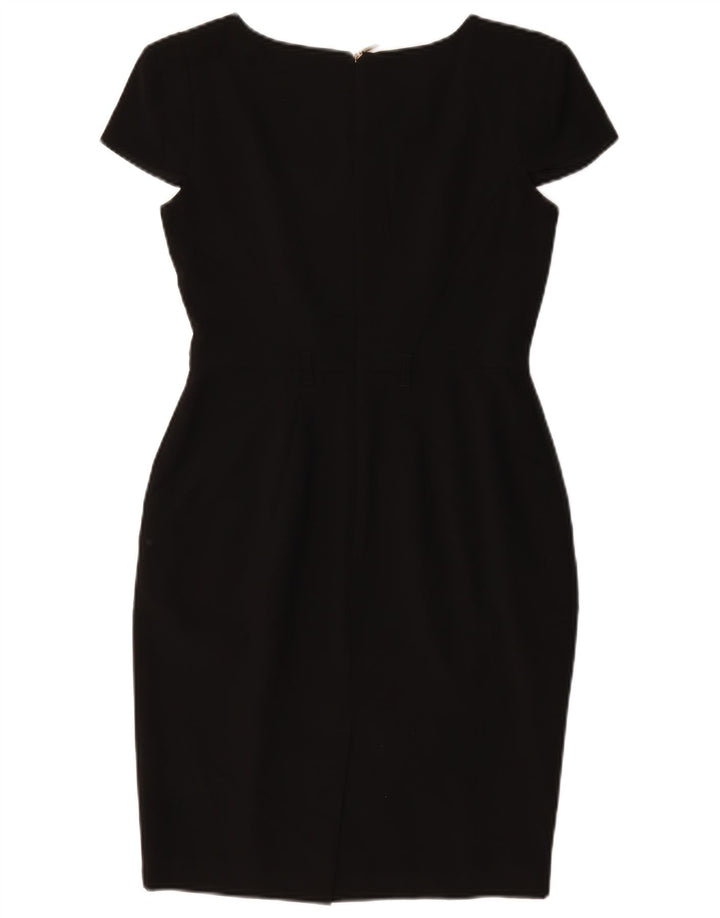 Marks & Spencer Womens Petite Sheath Dress UK 8 Small Black Polyester