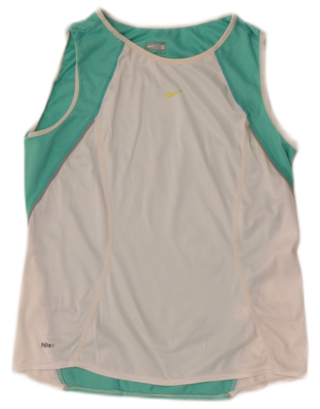 Nike Womens Crop Vest Top UK 8 Small White Colourblock