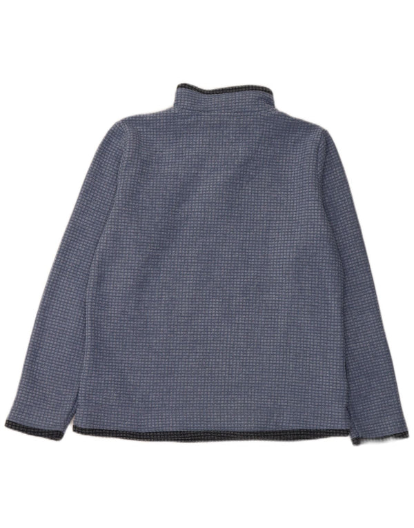 Maglione in pile da donna con collo con zip Weird Fish UK 14 grande poliestere blu