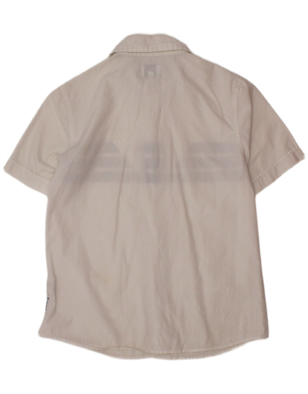 Armani Junior Boys Graphic Short Sleeve Shirt 9-10 Years White Striped