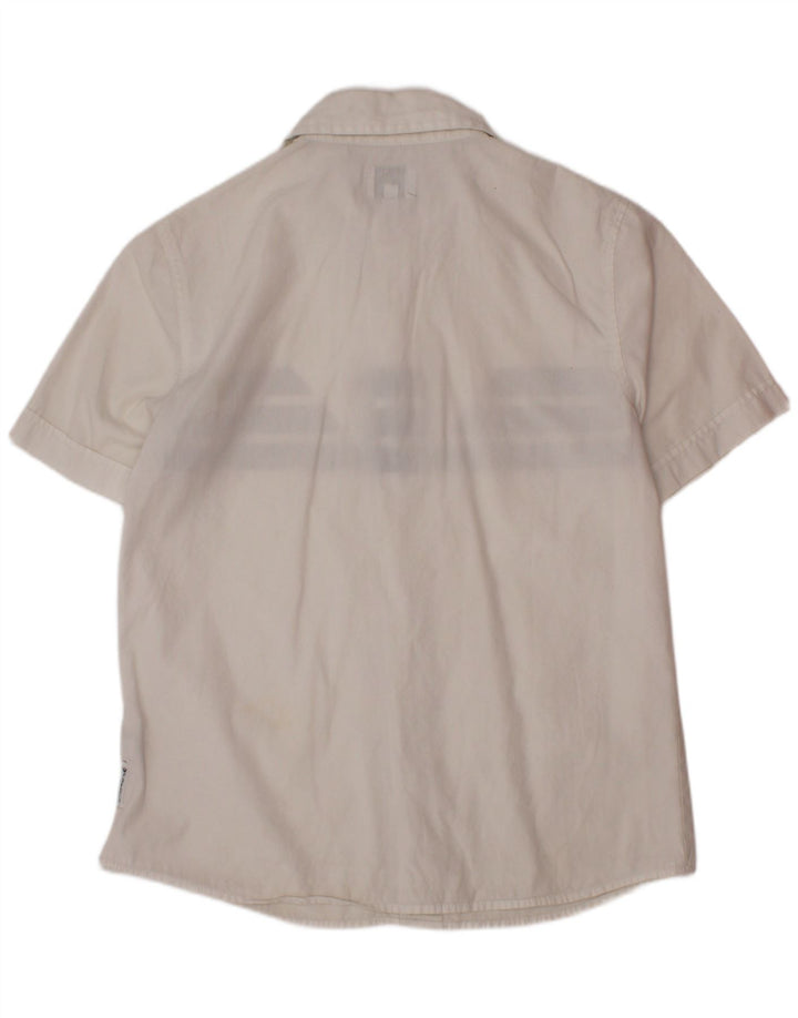 Armani Junior Boys Graphic Short Sleeve Shirt 9-10 Years White Striped