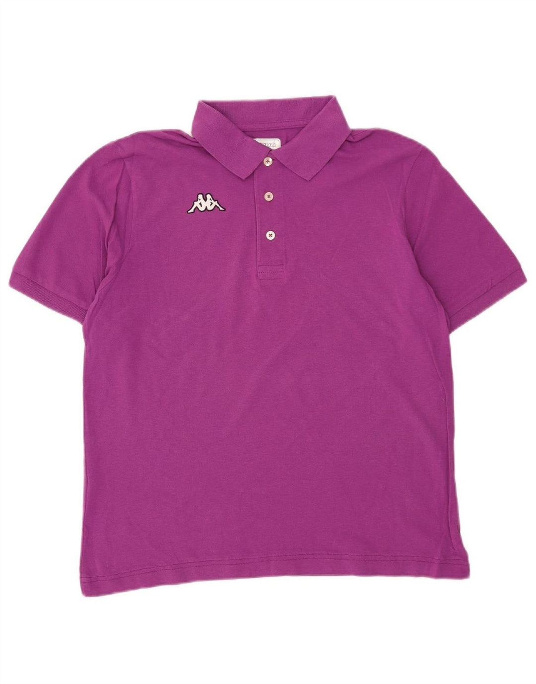 KAPPA Mens Polo Shirt Large Purple Cotton
