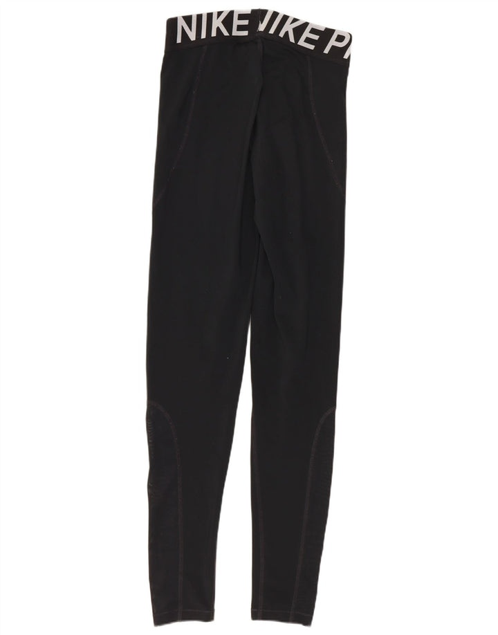Leggings grafici da donna Nike UK 8 piccoli poliestere nero