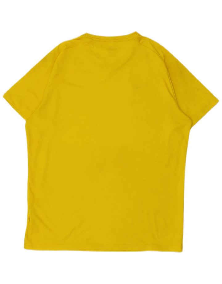 Puma Herren T-Shirt Top Large Gelb Polyester