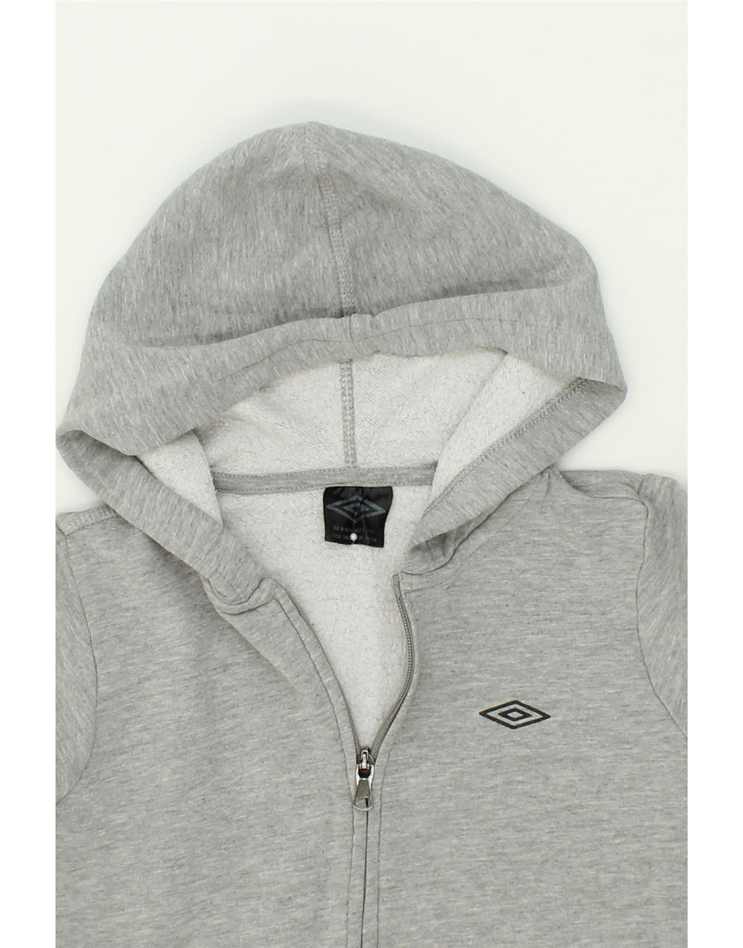 UMBRO Boys Zip Hoodie Sweater 9-10 Years Grey Cotton Vintage Umbro and Second-Hand Umbro from Messina Hembry 