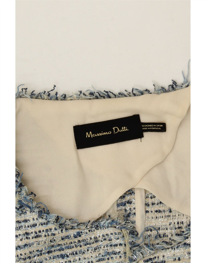 MASSIMO DUTTI Womens Blazer Jacket EU 38 Small Blue Polyester Vintage Massimo Dutti and Second-Hand Massimo Dutti from Messina Hembry 