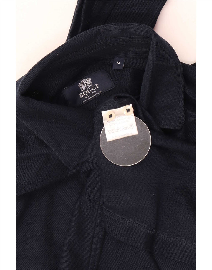 Camicia pullover da uomo Boggi in cotone blu navy medio