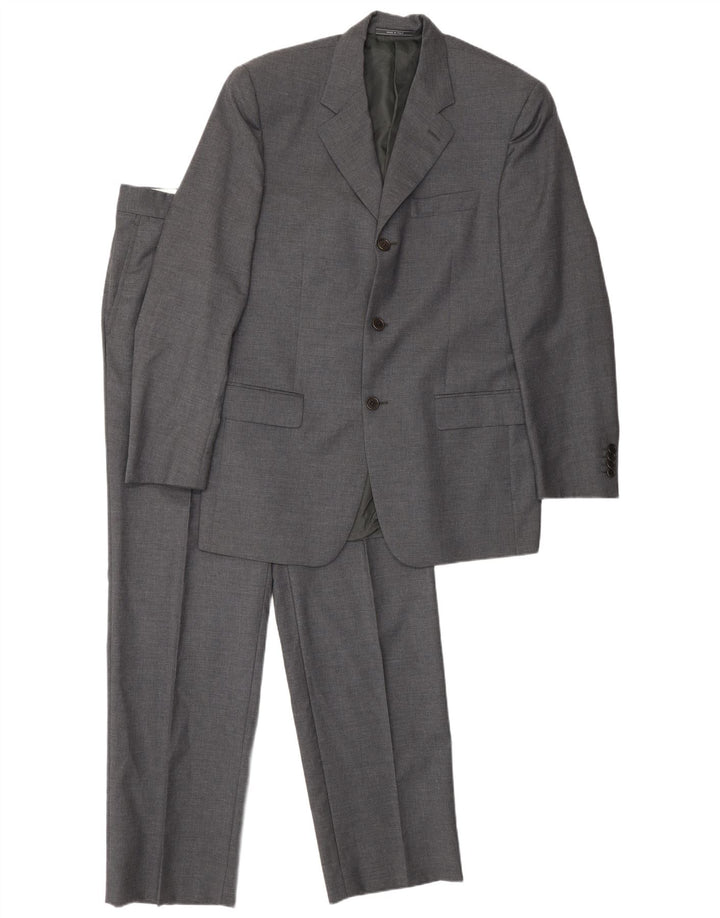 Cerruti 1881 Mens 3 Button 2 Piece Suit IT 48 Medium W34 L32 Grey Cotton