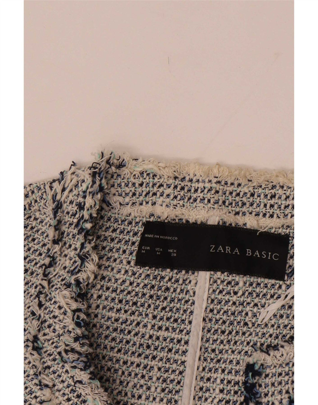 Zara Womens Blazer Jacket UK 12 Médio Algodão Cinza