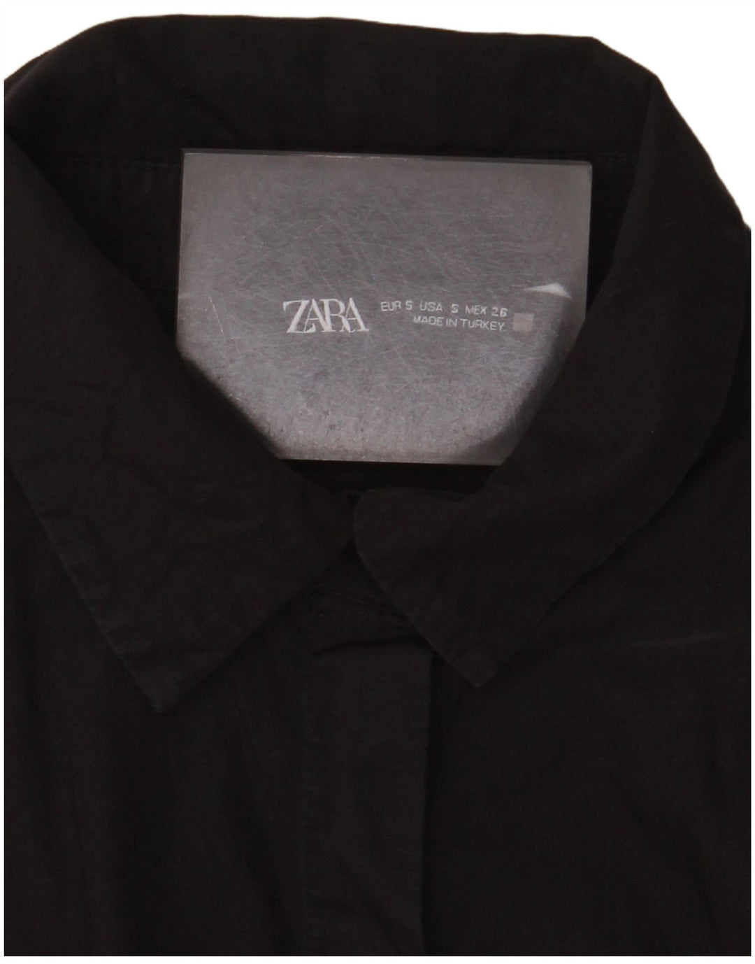 Zara Womens Sleeveless Shirt Blouse UK 8 Small Black