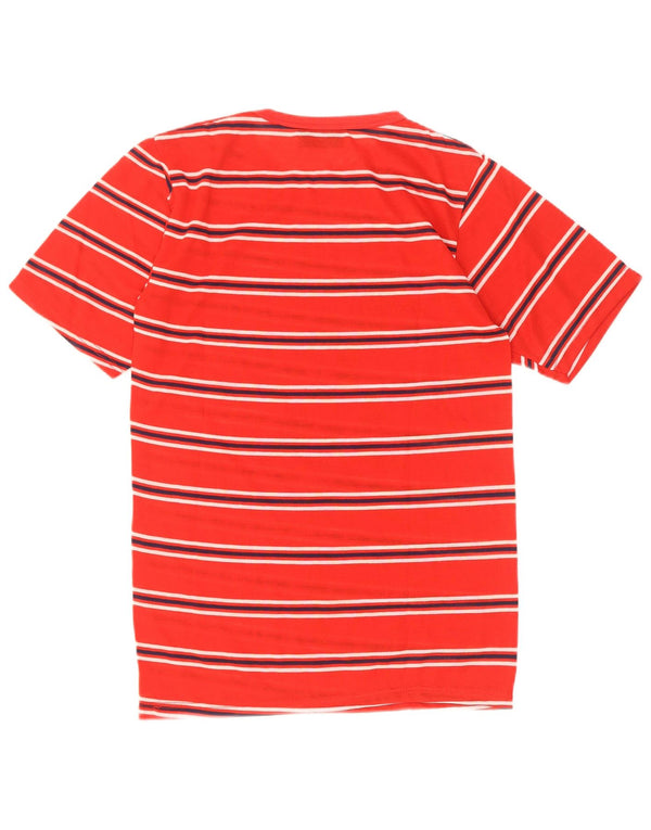 Vintage Herren T-Shirt Top Kleines rot gestreiftes Acryl