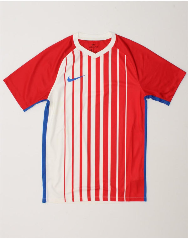 Nike Dri Fit majica kratkih rukava s malim crvenim prugama od poliestera