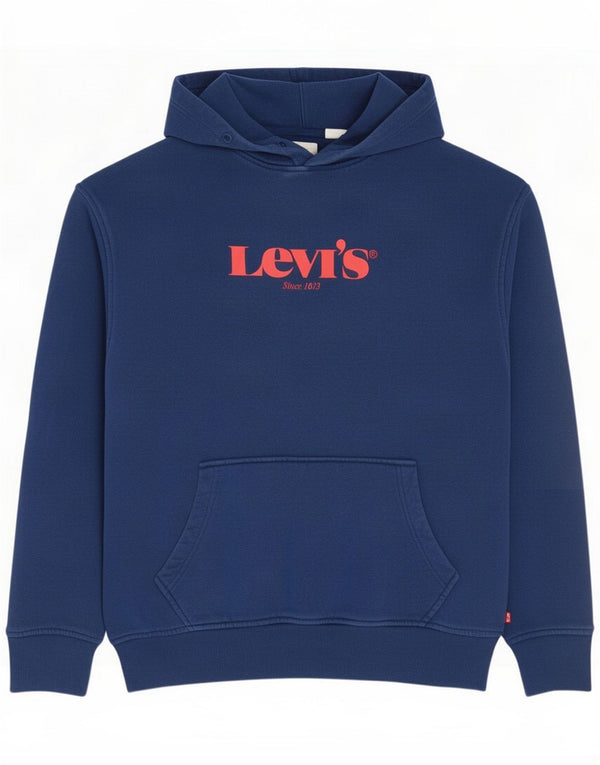 Levi's Mens Relaxed Fit Hoodie Jumper Medium Navy Blue Cotton